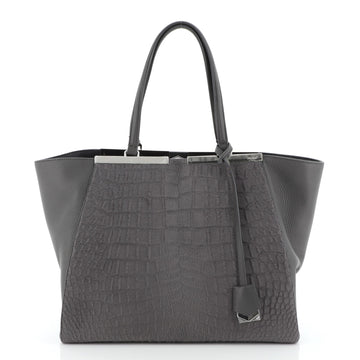 Fendi 3Jours Bag Crocodile Embossed Pony Hair Large