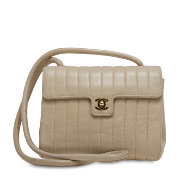 Chanel Vintage Vertical Quilt Flap Leather