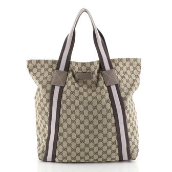 Gucci Original Web Tote GG Canvas Tall
