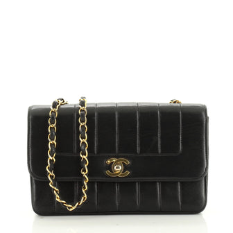 Chanel Vintage CC Chain Flap Bag Vertical Quilt Lambskin Small