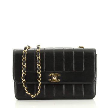 Chanel Vintage CC Chain Flap Bag Vertical Quilt Lambskin Small