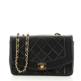 Chanel Vintage Diana Flap Bag Quilted Lambskin Small