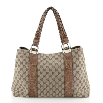 Gucci Bamboo Bar Tote GG Canvas Medium
