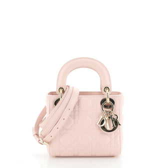 Christian Dior Lady Dior Bag Cannage Quilt Lambskin Mini