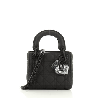 Christian Dior Ultra Matte Lady Dior Chain Bag Cannage Quilt Calfskin Mini