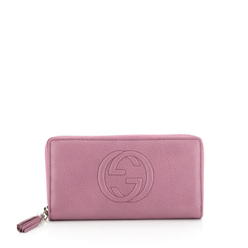 Gucci Soho Zip Around Wallet Leather 