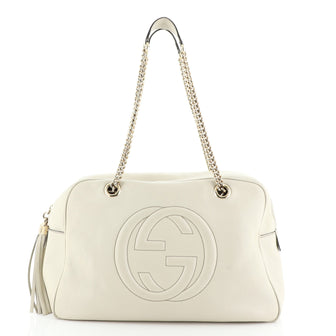 Gucci Soho Chain Zip Shoulder Bag Leather Medium