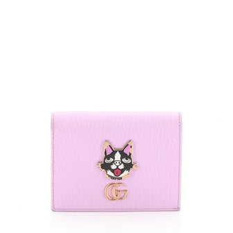Gucci GG Marmont Card Case Embellished Leather 