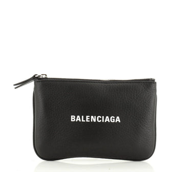 Balenciaga Everyday Logo Pouch Printed Leather Small
