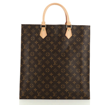 Louis Vuitton Sac Plat Handbag Monogram Canvas GM