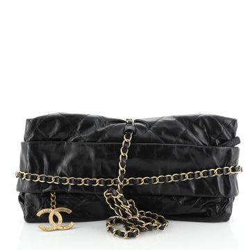 Chanel Midnight Swim Baluchon Clutch Quilted Calfskin 