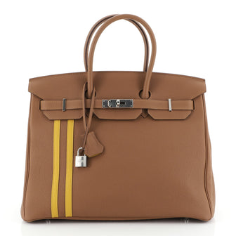 Hermes Officier Birkin Handbag Limited Edition Togo with Swift 35