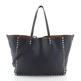 Valentino Rockstud Reversible Convertible Tote Leather Medium