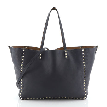 Valentino Rockstud Reversible Convertible Tote Leather Medium