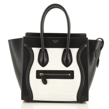 Celine Bicolor Luggage Bag Leather Micro
