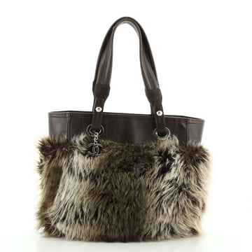 Chanel Biarritz Tote Faux Fur Small