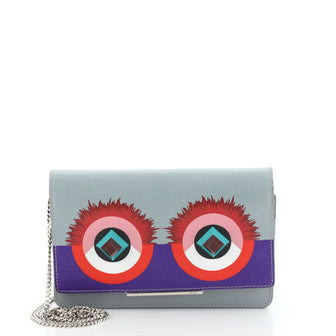 Fendi Monster Wallet on Chain Leather 