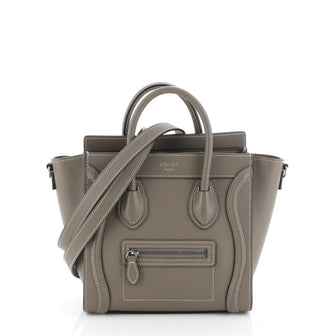 Celine Luggage Bag Grainy Leather Nano