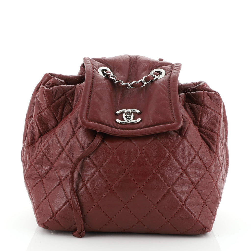 Chanel Beijing 2 in 1 Backpack Quilted Lambskin Red 520811