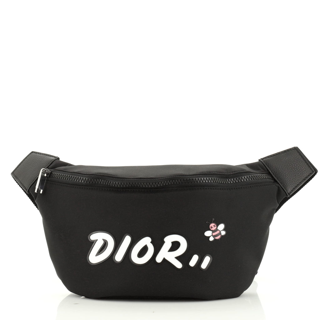 Christian Dior KAWS Waist Bag Nylon Black 521064