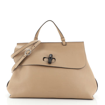 Gucci Bamboo Daily Top Handle Bag Leather Large