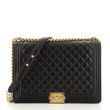 Chanel Boy Flap Bag Quilted Lambskin Large