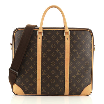 Louis Vuitton Monogram Coated Canvas Cupertino Briefcase Louis Vuitton