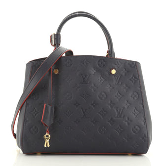 Louis Vuitton Montaigne Handbag Monogram Empreinte Leather MM