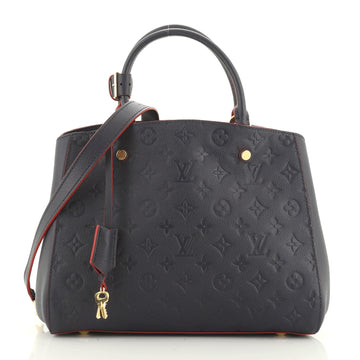 Louis Vuitton Montaigne Handbag Monogram Empreinte Leather MM