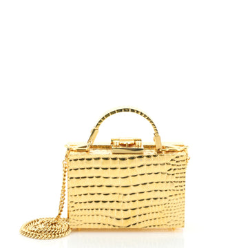 Mark Cross Grace Box Bag Gold-Plated Brass Mini