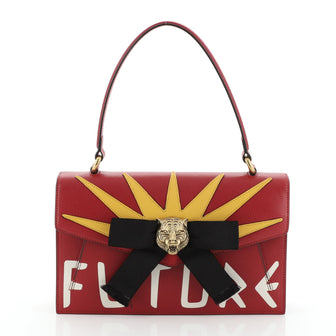 Gucci Osiride Top Handle Bag Printed Leather with Applique Small