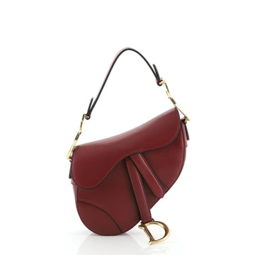 Christian Dior Saddle Handbag Leather Mini