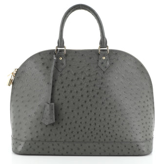 Louis Vuitton Alma Handbag Ostrich GM