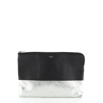 Bicolor Solo Clutch Leather
