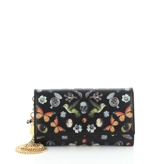 Alexander McQueen Obsession Chain Wallet Printed Leather 
