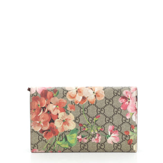 Gucci Chain Wallet Blooms Print GG Coated Canvas 