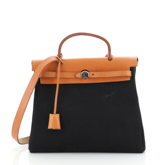 Hermes Herbag Toile and Leather PM