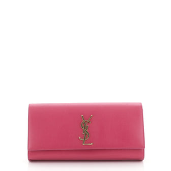 Saint Laurent Classic Monogram Clutch Leather Long