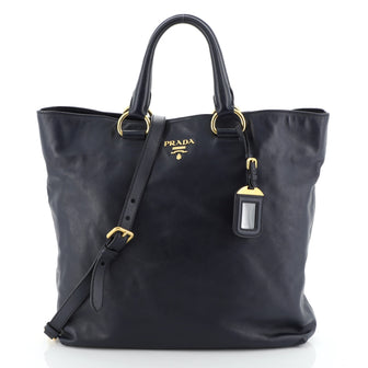Prada Convertible Shopper Tote Soft Calfskin Large