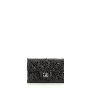 Chanel CC Classic Flap Coin Purse Quilted Caviar 