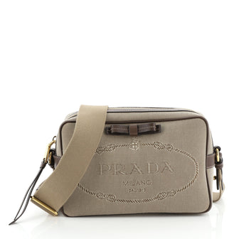 Prada Logo Camera Bag Canvas Small