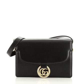 Gucci GG Ring Shoulder Bag Leather Small