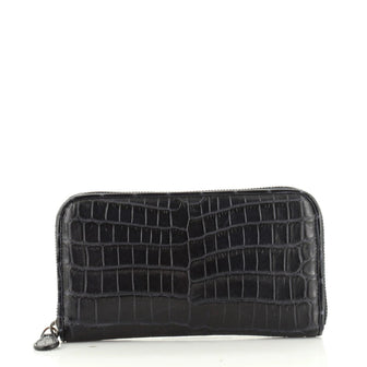 Bottega Veneta Zip Around Wallet Crocodile 