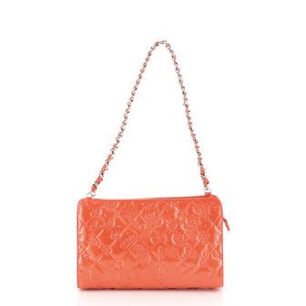Chanel Lucky Symbols Pochette Embossed Quilted Patent 