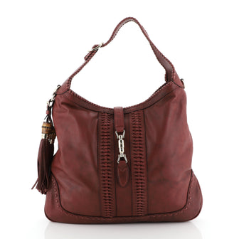 Gucci New Jackie Bag Whipstitch Leather Large
