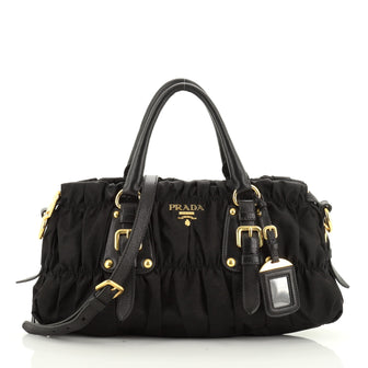 Prada Gaufre Convertible Satchel Tessuto Medium