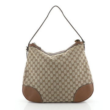 Gucci Bree Hobo GG Canvas with Leather Large