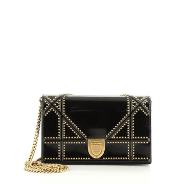 Christian Dior Diorama Wallet on Chain Studded Patent 