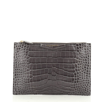 Givenchy Antigona Pouch Crocodile Embossed Leather Medium