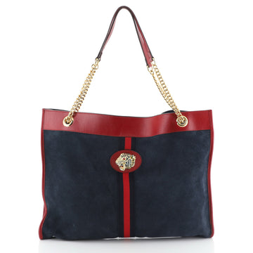 Gucci Rajah Chain Tote Suede Large